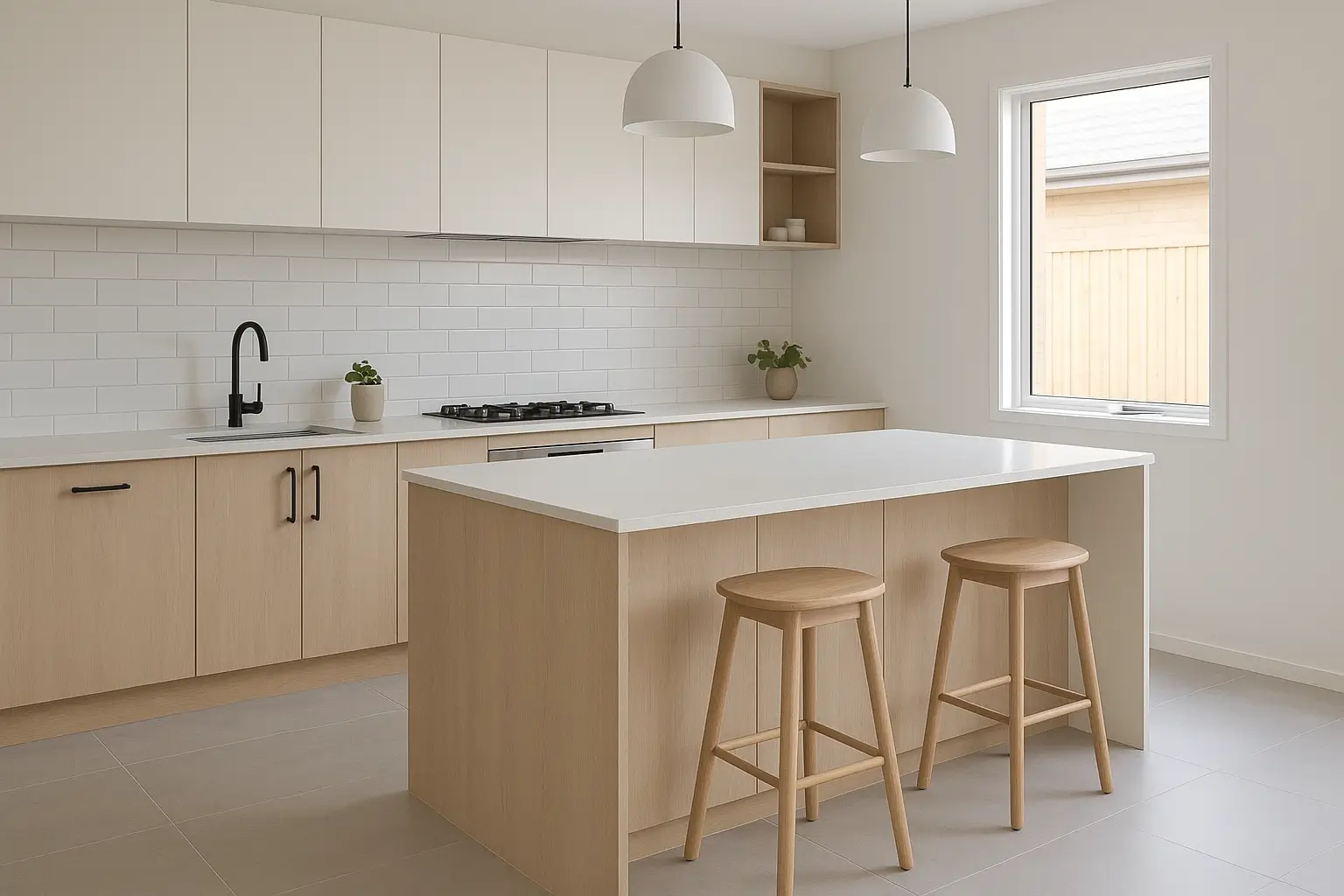 flat pack installed on a minimalist kitchen area