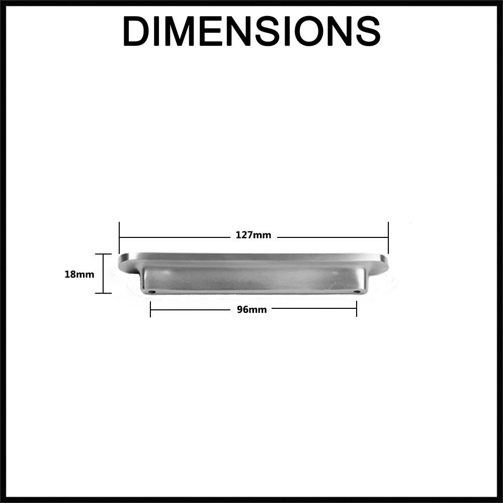 Manovella Imogen Oval Cabinet Drawer Handle - 127mm - White Dimensions