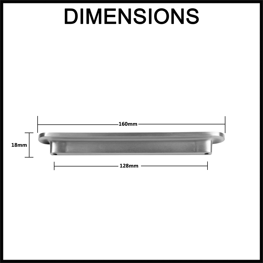 Manovella Imogen Oval Cabinet Drawer Handle - 160mm - Brushed Brass Dimensions