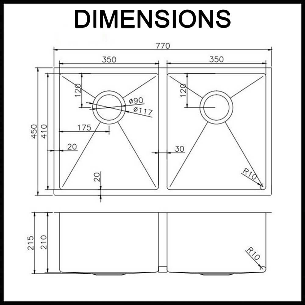 double bowl kitchen sink