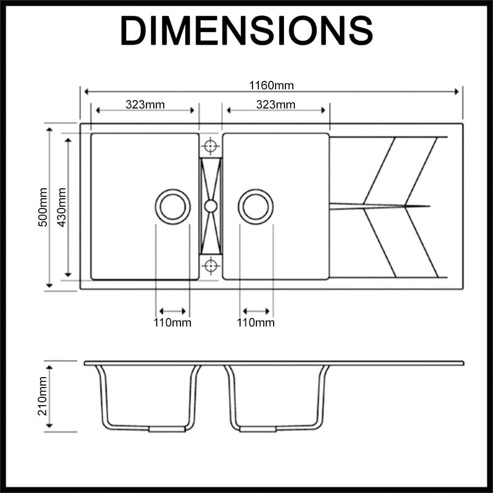 carysil TWMD-200J kitchen sink 1160mm