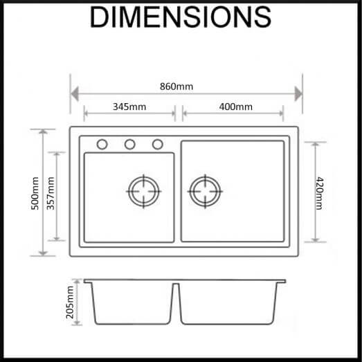 Carysil-N200-kitchen-sink-granite