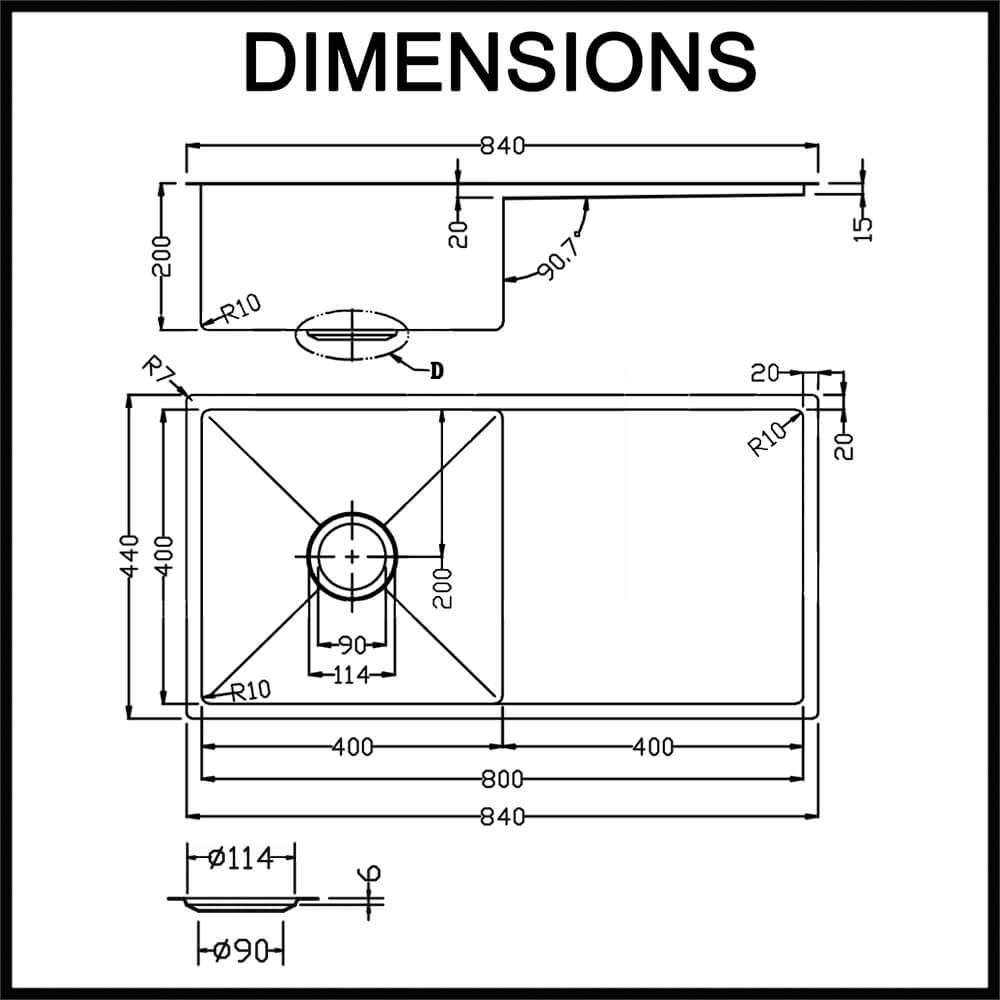 meir kitchen sinks with drainer
