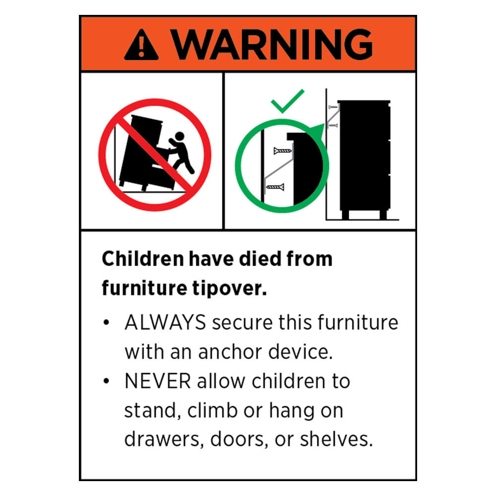 kitchen cabinets toppling furniture standard