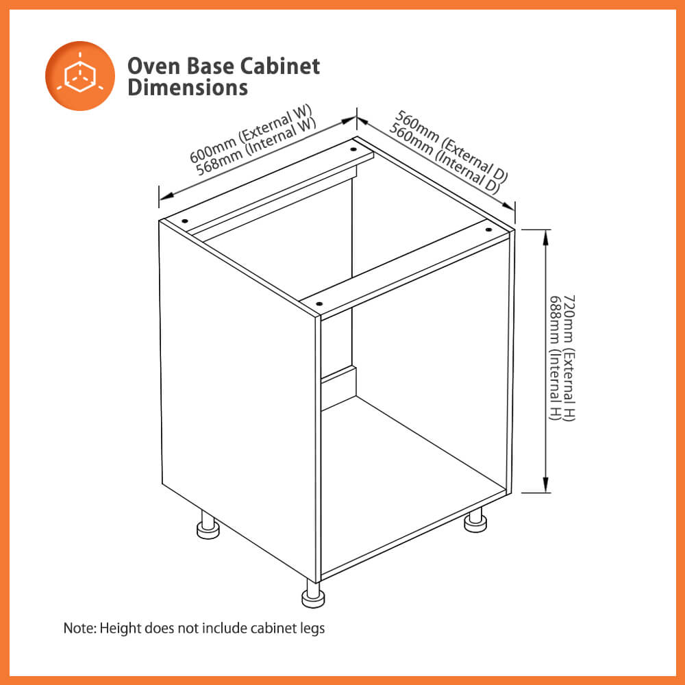 flat pack oven base cabinet 600mm