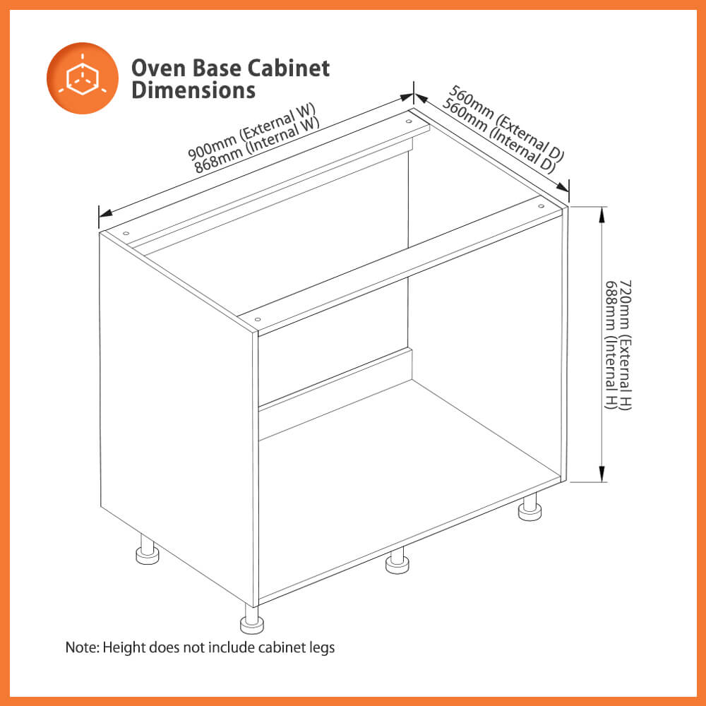 flat pack oven base cabinet 900mm