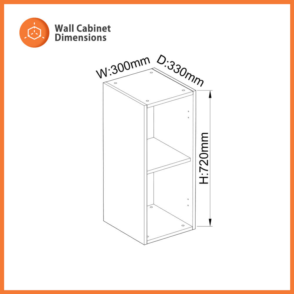 flat pack wall cabinet 300mm