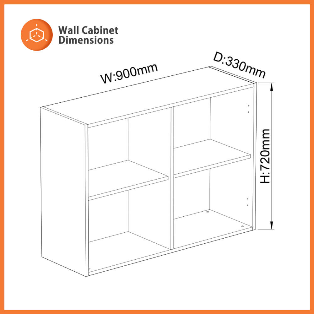 flat pack wall cabinet 900mm