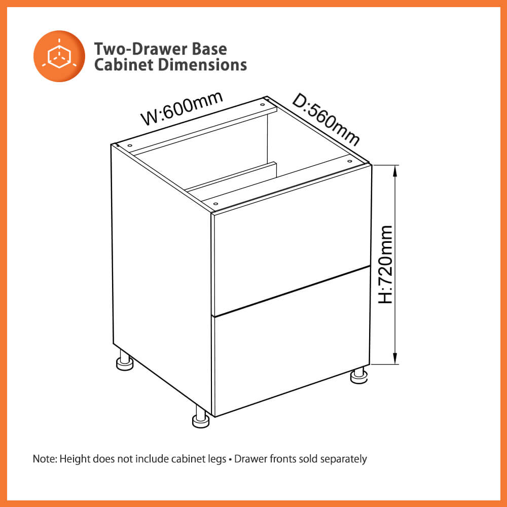 flat pack drawer cabinet 600mm