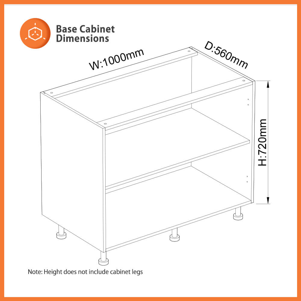 flat pack base cabinet 1000mm