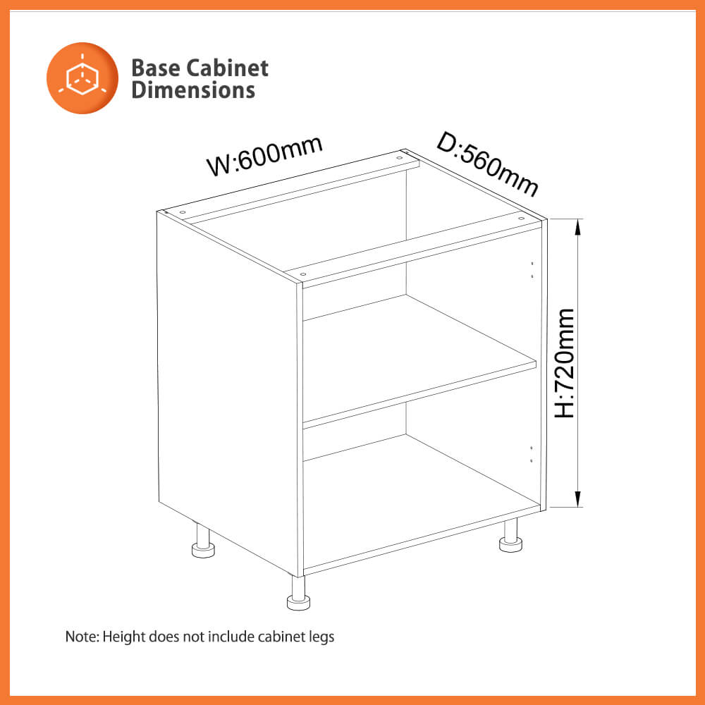 flat pack base cabinet 600mm