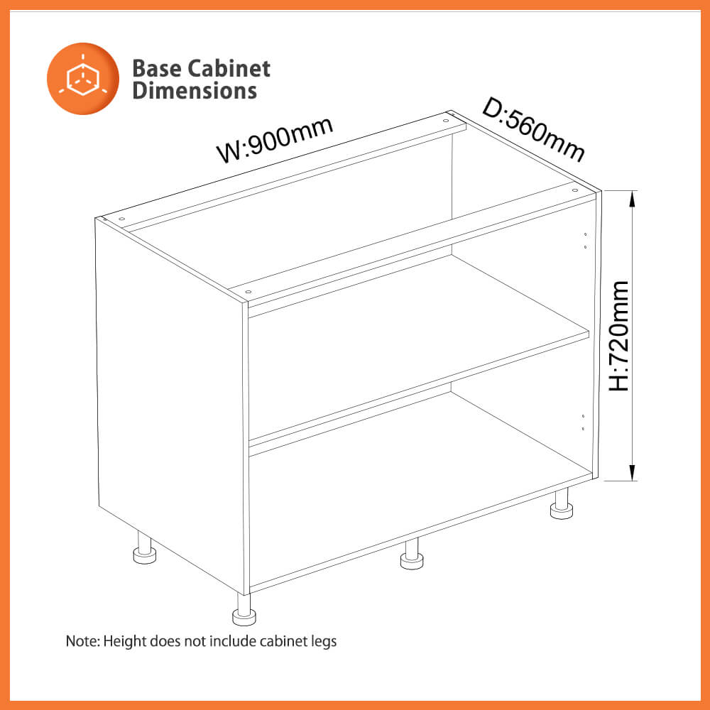 flat pack base cabinet 900mm