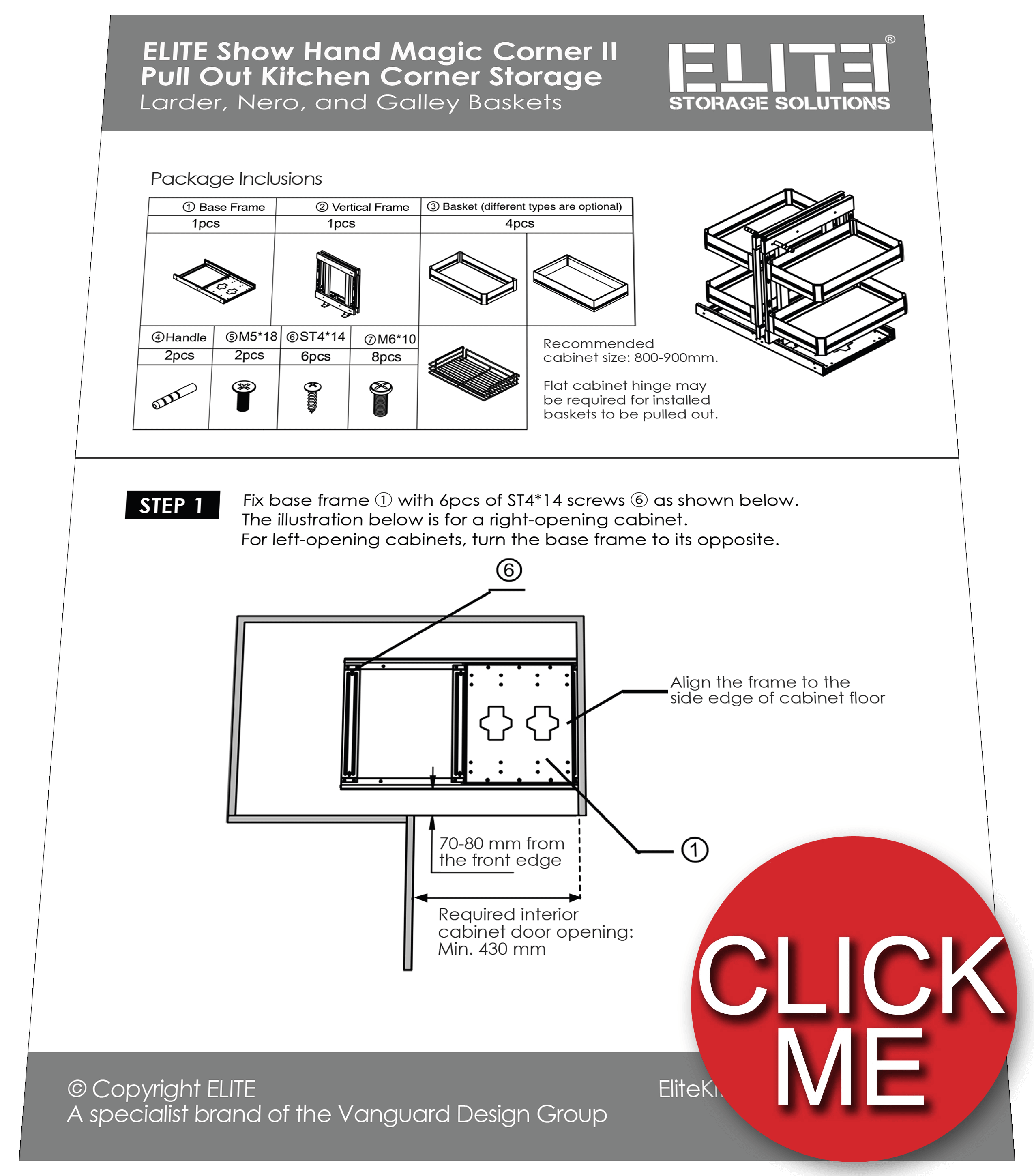 Show hand magic corner installation guide