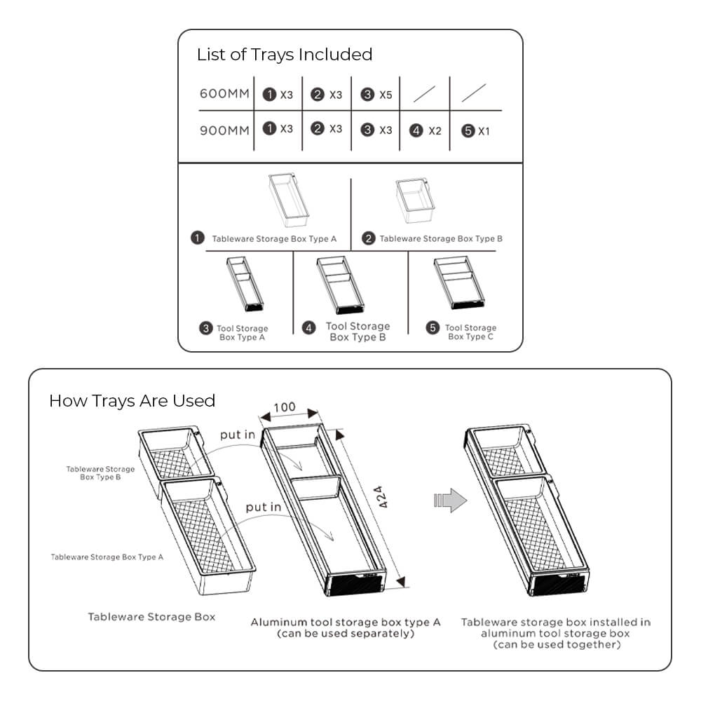 kitchen drawer organisation