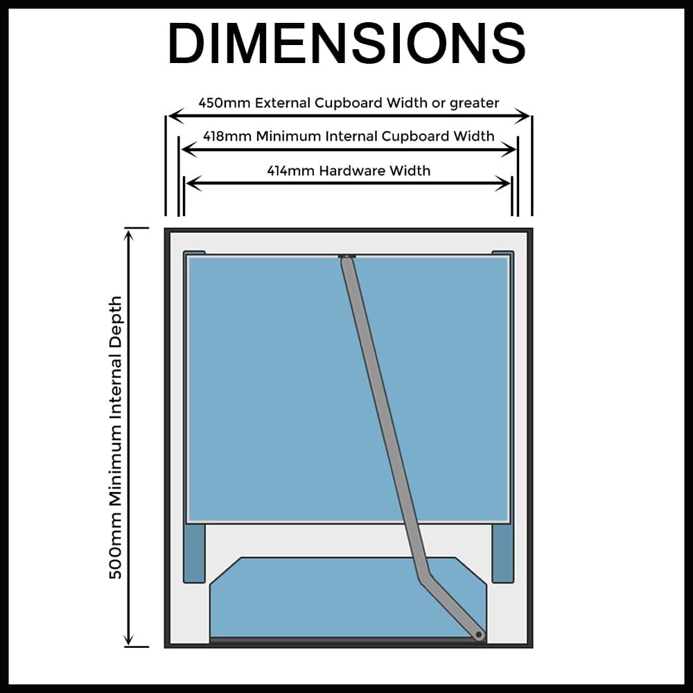 nero pantry 450mm dimensions