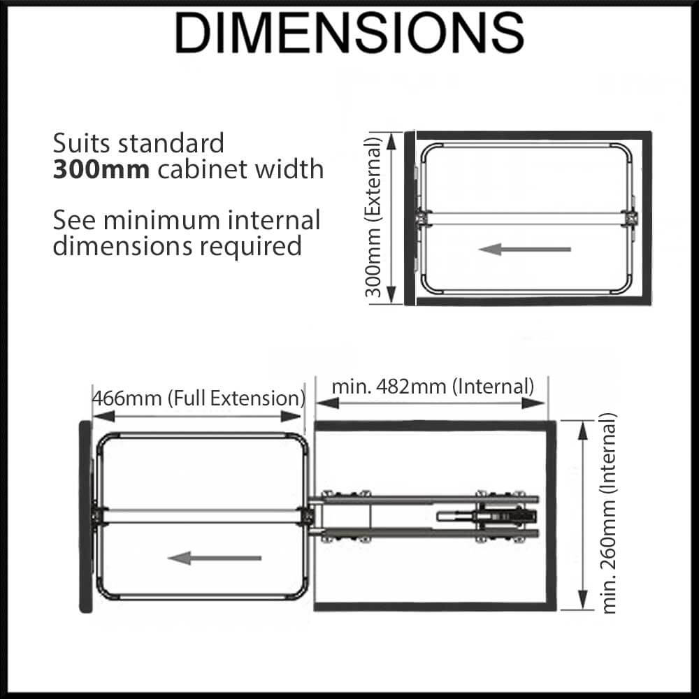 pull out pantry 300mm cabinet