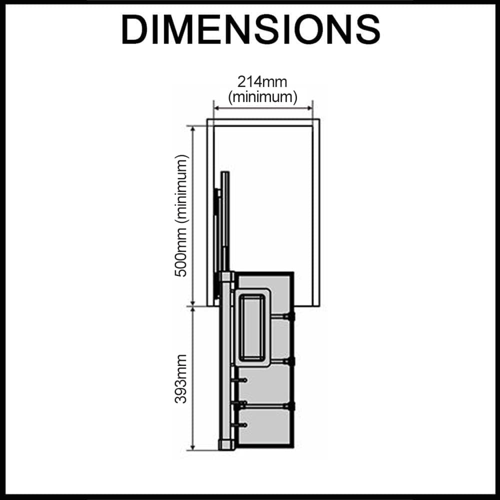 Nero Undersink Pull Out Detergent Organiser dimensions